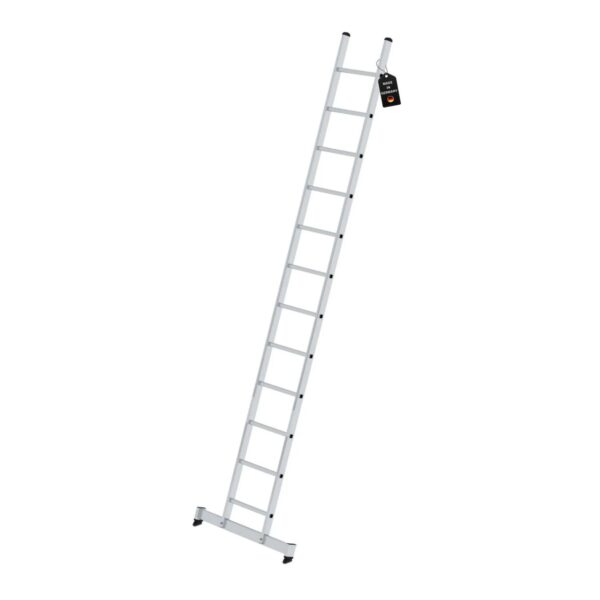 PROREGAL Sprossen-Anlegeleiter mit Traverse 12 Sprossen