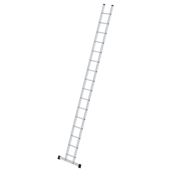 PROREGAL Sprossen-Anlegeleiter 350 mm Breit mit Standard-Traverse 16 Sprossen