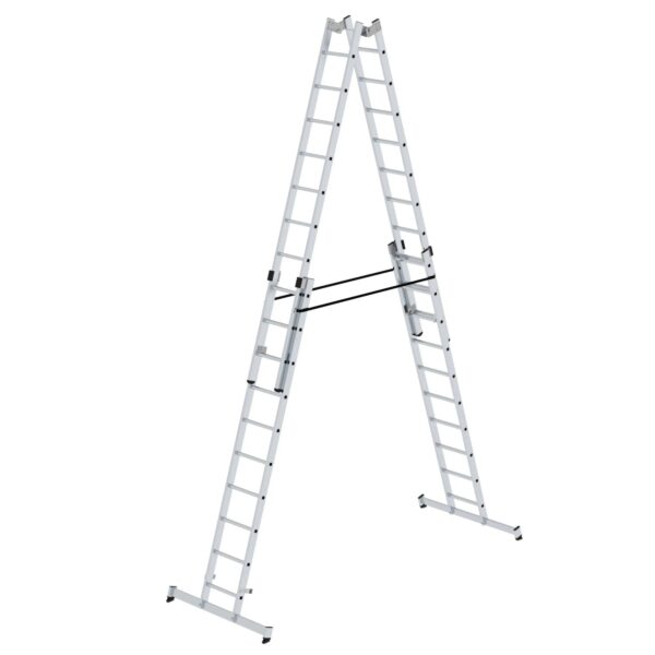 PROREGAL Sprossen-Stehleiter 4-Teilig mit Traverse 4 x 10 Sprossen PROREGAL Sprossen-Stehleiter 4-Teilig mit Traverse 4 x 10 Sprossen
