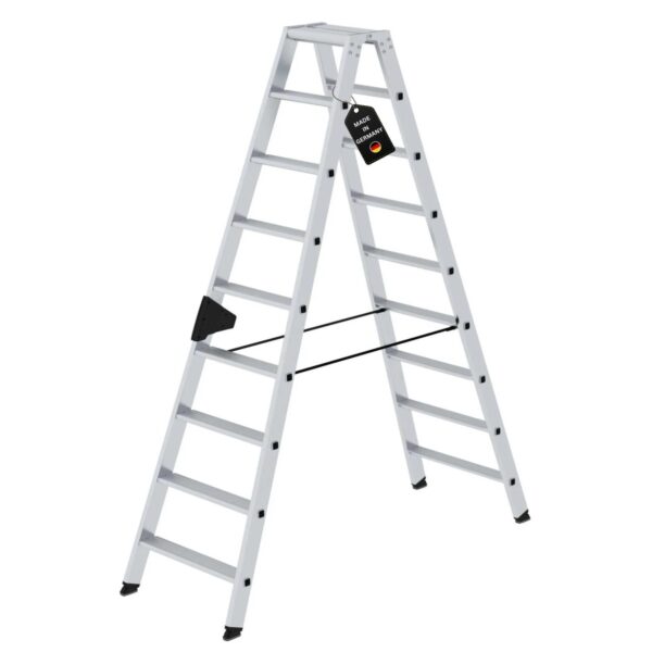 PROREGAL Stufen-Stehleiter Beidseitig Begehbar 2 x 9 Stufen PROREGAL Stufen-Stehleiter Beidseitig Begehbar 2 x 9 Stufen