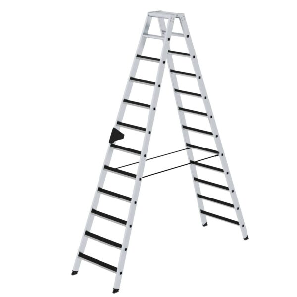 PROREGAL Stufen-Stehleiter Beidseitig Begehbar mit Clip-Step 2 x 12 Stufen PROREGAL Stufen-Stehleiter Beidseitig Begehbar mit Clip-Step 2 x 12 Stufen