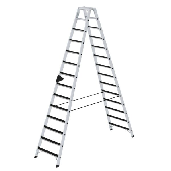 PROREGAL Stufen-Stehleiter Beidseitig Begehbar mit Clip-Step 2 x 14 Stufen PROREGAL Stufen-Stehleiter Beidseitig Begehbar mit Clip-Step 2 x 14 Stufen