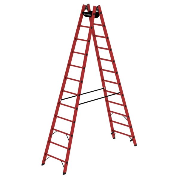 PROREGAL Sprossen-Stehleiter GFK 2 x 12 Sprossen PROREGAL Sprossen-Stehleiter GFK 2 x 12 Sprossen