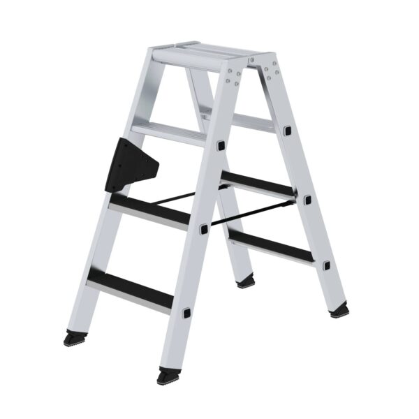 PROREGAL Stufen-Stehleiter Beidseitig Begehbar mit Clip-Step 2 x 4 Stufen PROREGAL Stufen-Stehleiter Beidseitig Begehbar mit Clip-Step 2 x 4 Stufen