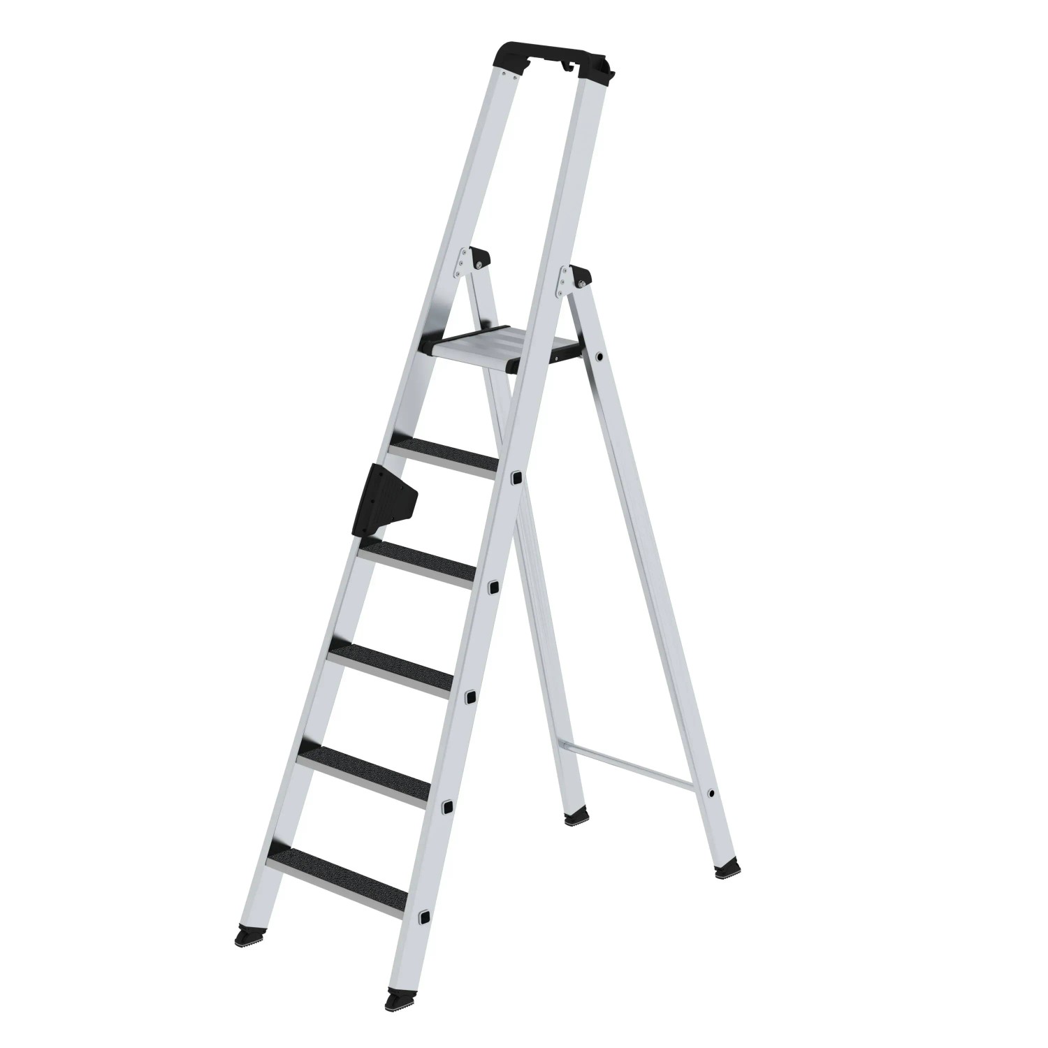 PROREGAL Stufen-Stehleiter Einseitig Begehbar mit Clip-Step R13 6 Stufen