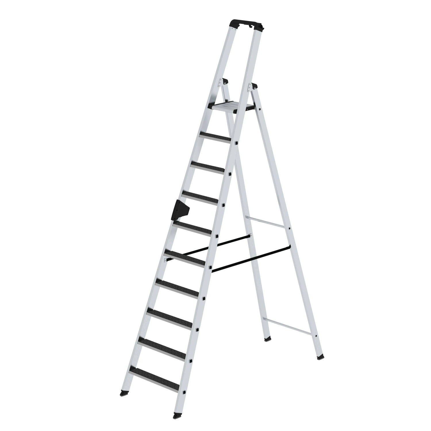 PROREGAL Stufen-Stehleiter Einseitig Begehbar mit Clip-Step R13 10 Stufen