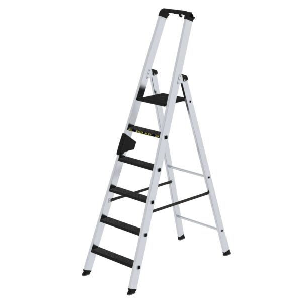 PROREGAL Stufen-Stehleiter 250 kg Einseitig Begehbar mit Clip-Step R13 6 Stufen