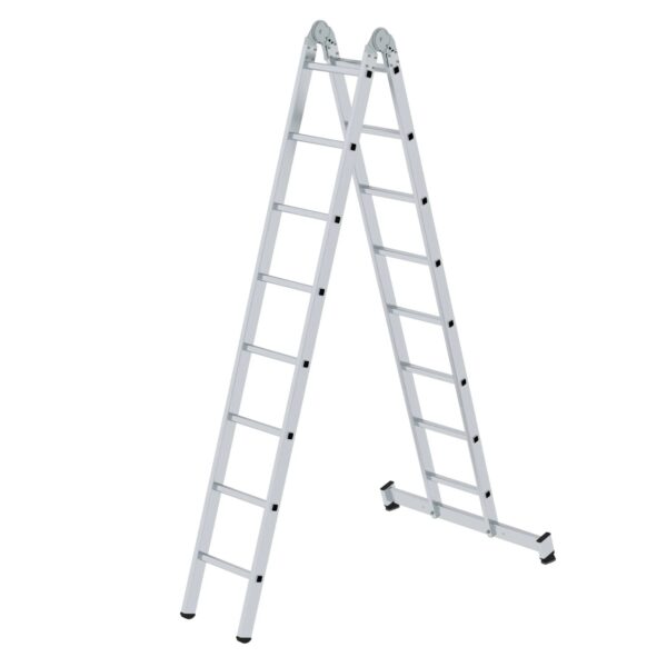 PROREGAL Klappleiter 2-Teilig mit Traverse 2 x 8 Sprossen PROREGAL Klappleiter 2-Teilig mit Traverse 2 x 8 Sprossen