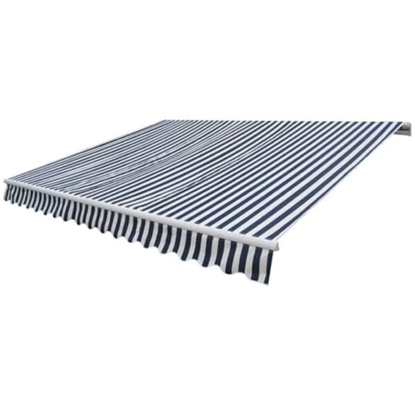 furnicato Gelenkarmmarkise Motorisiert 400 cm Blau/Weiß furnicato Gelenkarmmarkise Motorisiert 400 cm Blau/Weiß