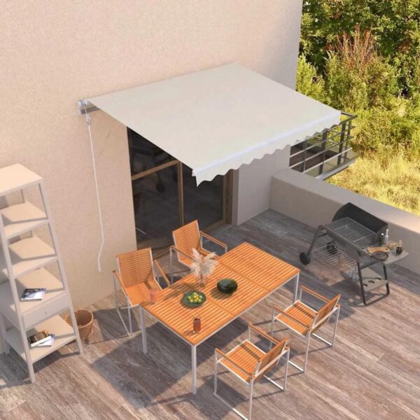 Furnicato Markise Automatisch Einziehbar 300x250 cm Creme Furnicato Markise Automatisch Einziehbar 300x250 cm Creme