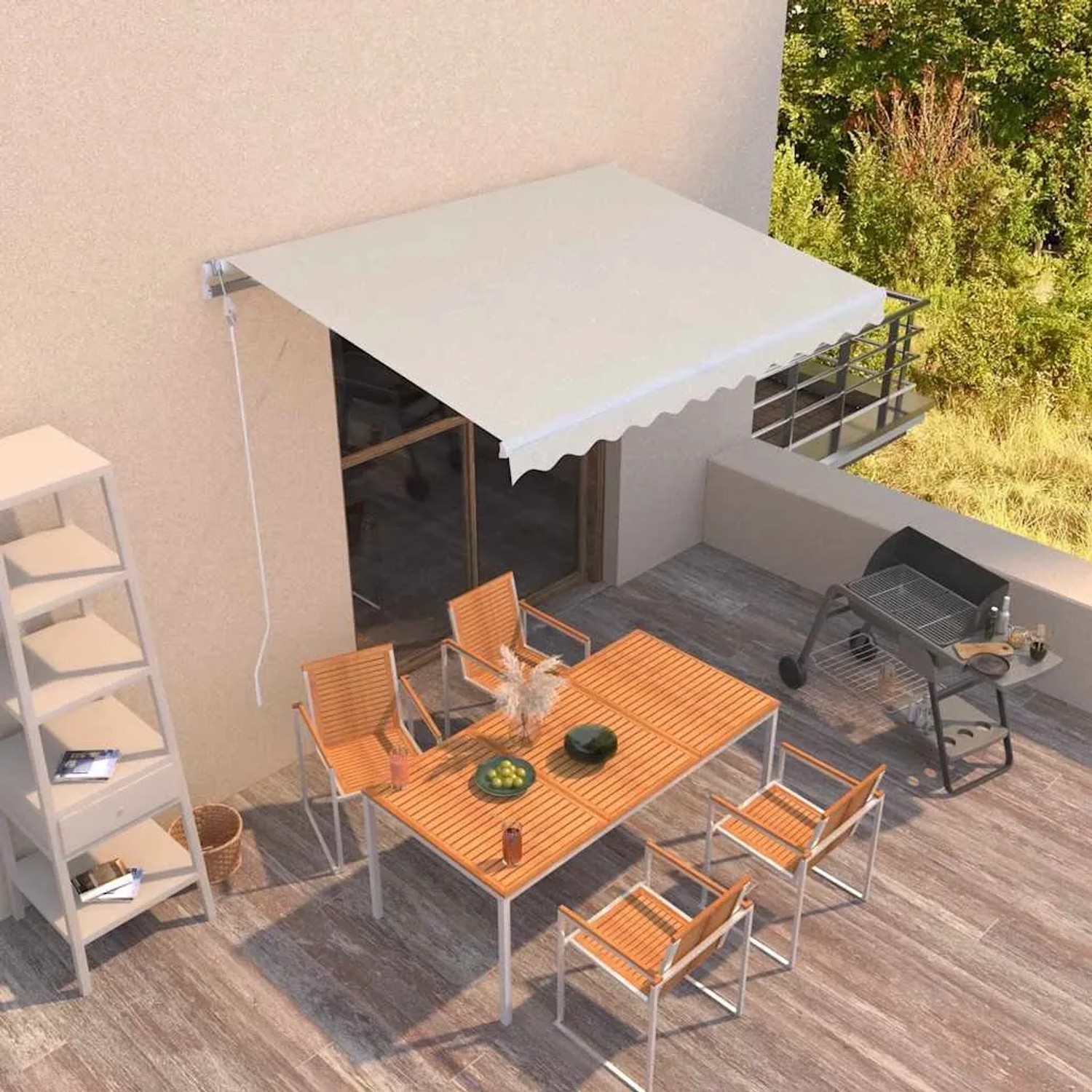 Furnicato Markise Automatisch Einziehbar 300x250 cm Creme