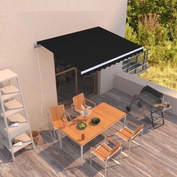 Furnicato Markise Automatisch Einziehbar 300x250 cm Anthrazit