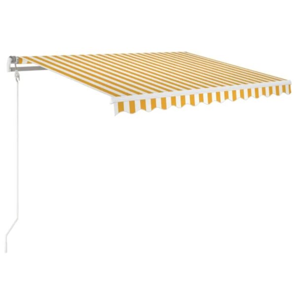 Furnicato Markise Automatisch Einziehbar 350x250 cm Gelb Und Weiß