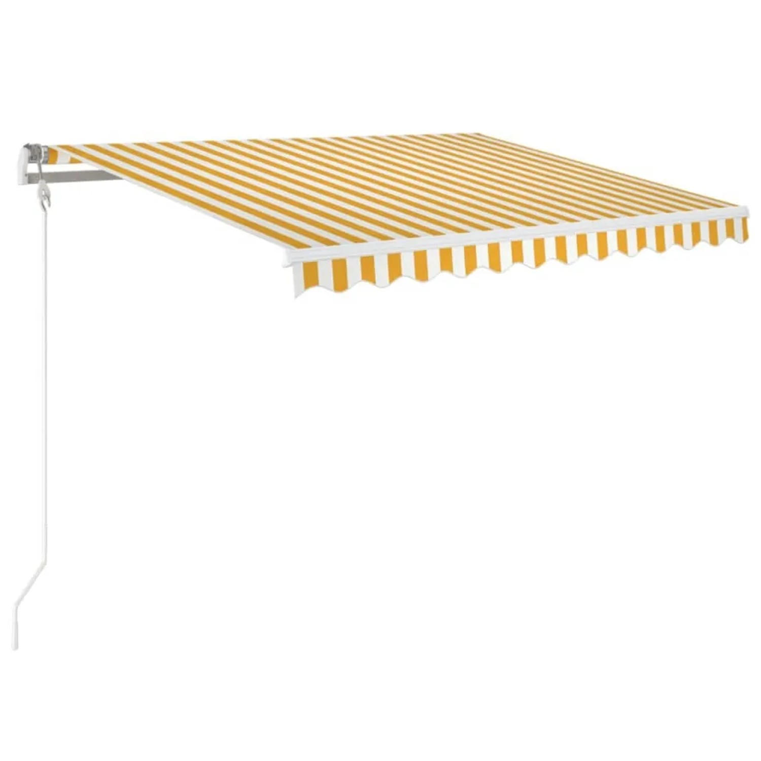 Furnicato Markise Automatisch Einziehbar 350x250 cm Gelb Und Weiß