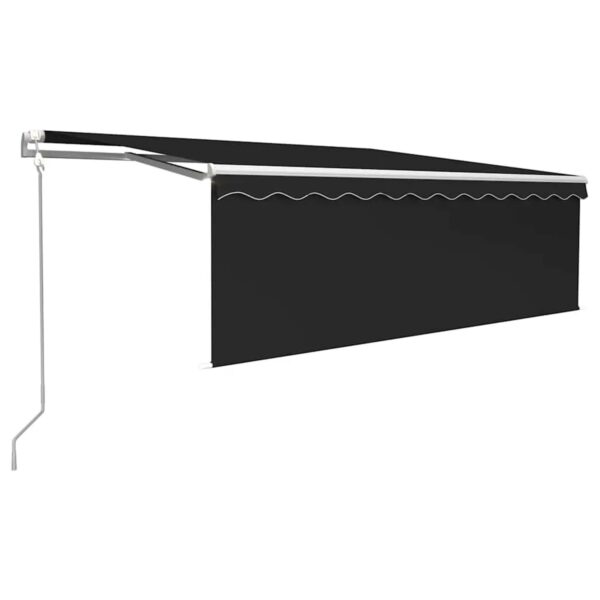 Furnicato Markise Automatisch Einziehbar Mit Volant 4x3 M Anthrazit Furnicato Markise Automatisch Einziehbar Mit Volant 4x3 M Anthrazit