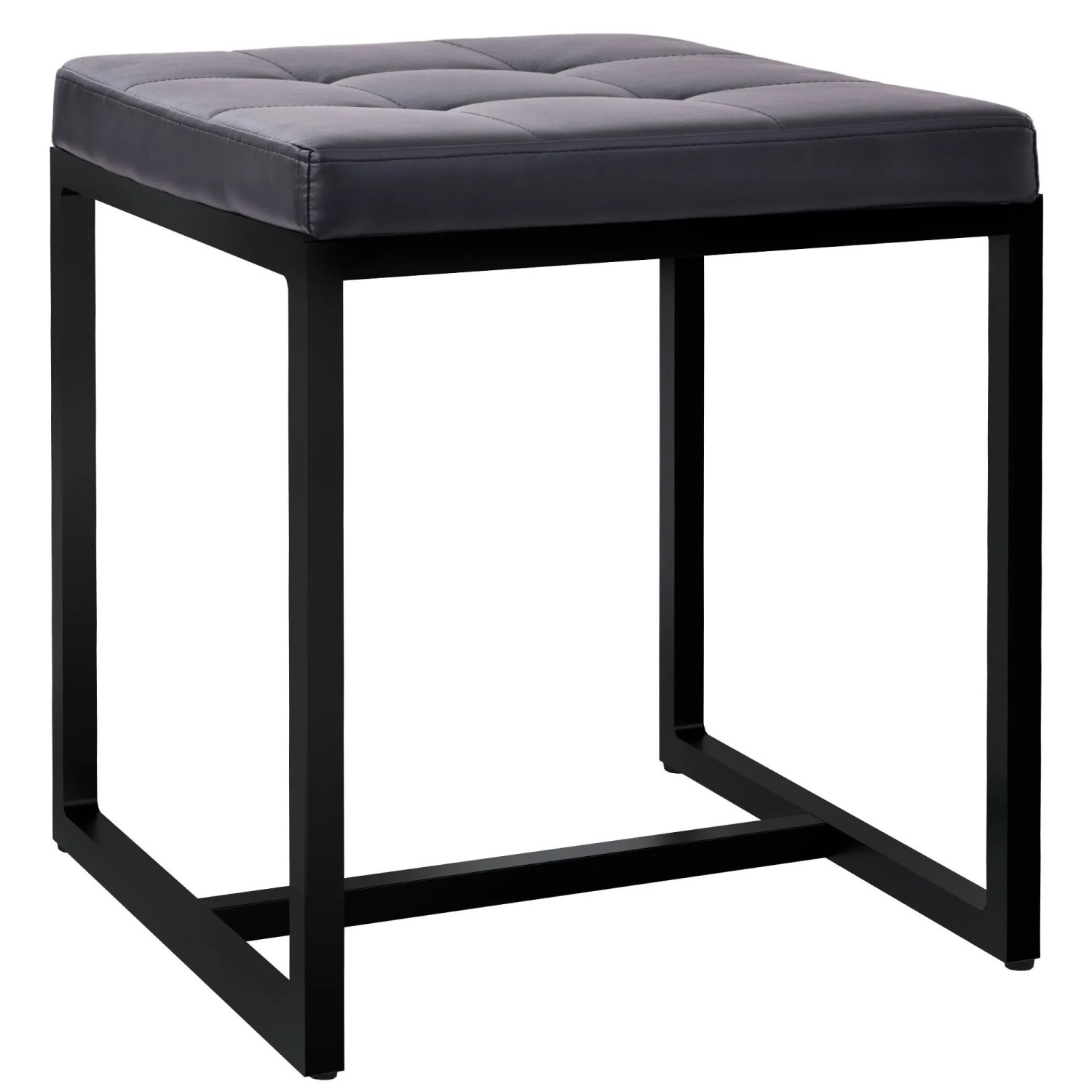 CLP Sitzhocker Barci Mit Schwarzem Gestell Schwarz/Kunstleder