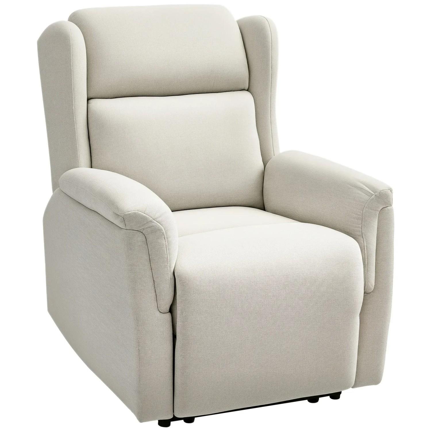 HOMCOM Fernsehsessel mit Liegefunktion Baumwoll-Leinen-Gewebe Beige