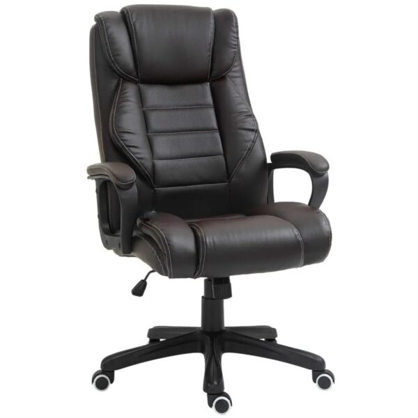 Vinsetto Bürostuhl mit Massagefunktion Kunstleder Kunststoff 74L x 64B x 112-120H cm Braun Vinsetto Bürostuhl mit Massagefunktion Kunstleder Kunststoff 74L x 64B x 112-120H cm Braun