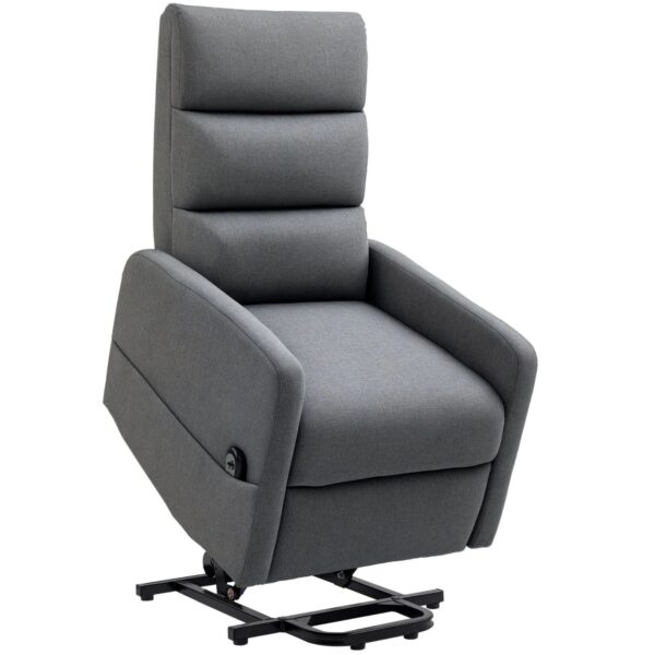 HOMCOM Fernsehsessel mit Aufstehhilfe Polyester Dunkelgrau 62B x 86,5T x 105H cm