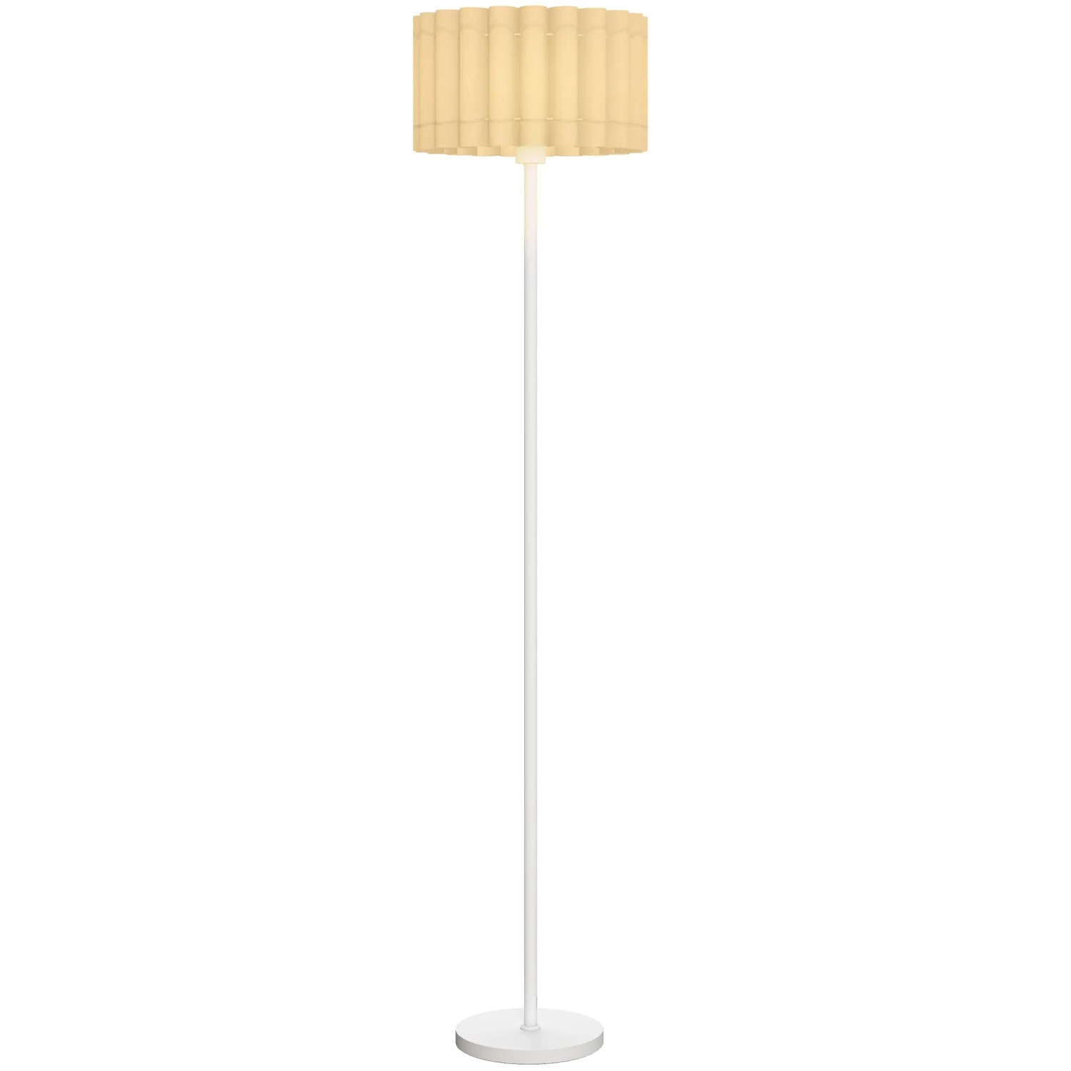 HOMCOM Stehlampe Metall Kunststoff 35L x 35B x 153H cm Weiß