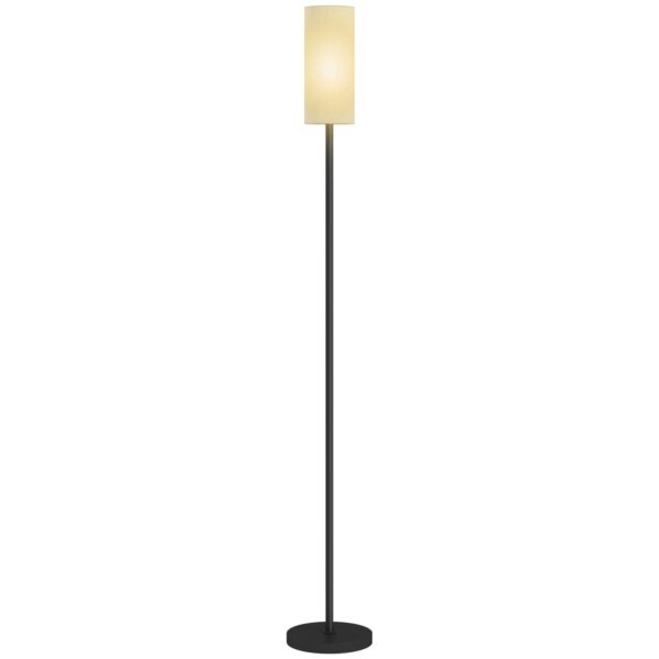 HOMCOM Stehlampe Metall Polyester 22L x 22B x 163H cm Schwarz Weiß HOMCOM Stehlampe Metall Polyester 22L x 22B x 163H cm Schwarz Weiß