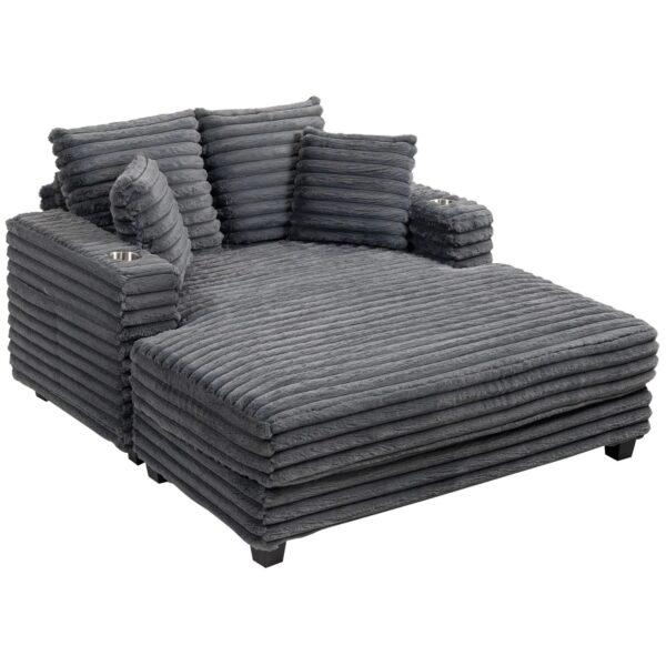 HOMCOM-Schlafsofa-151L x 134B x 89H cm HOMCOM-Schlafsofa-151L x 134B x 89H cm