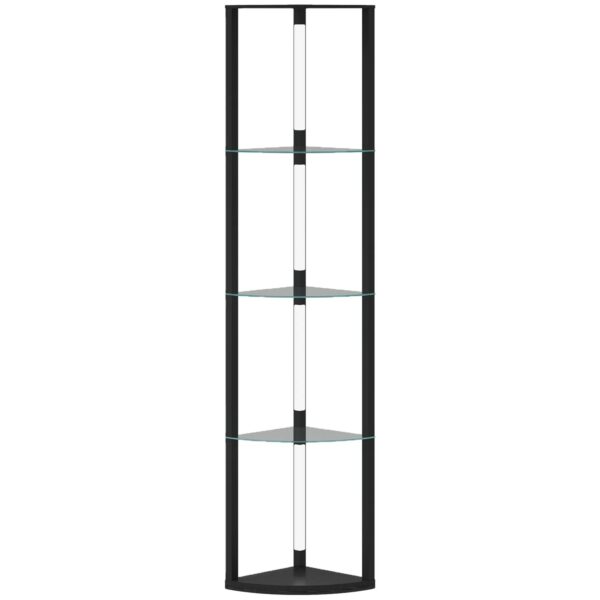 HOMCOM Stehlampe MDF Glas 41,5L x 29,5B x 162H cm Schwarz HOMCOM Stehlampe MDF Glas 41,5L x 29,5B x 162H cm Schwarz