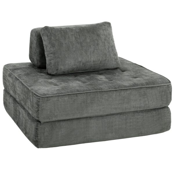 HOMCOM Floor Chair Polyester 97L x 97B x 70H cm Grau