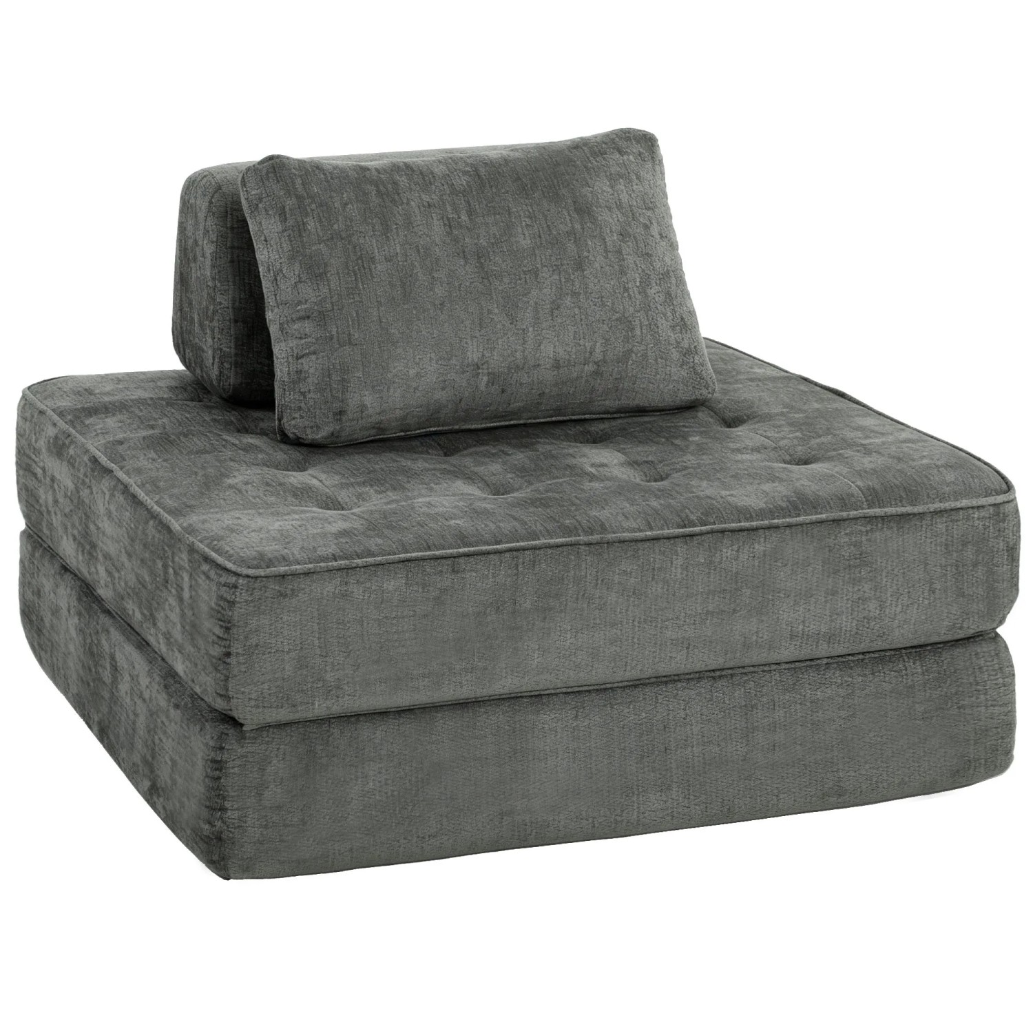 HOMCOM Floor Chair Polyester 97L x 97B x 70H cm Grau
