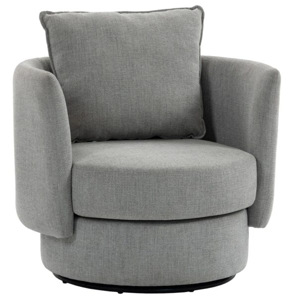 HOMCOM Sessel Leinenoptik-Stoff 85L x 79B x 84H cm Hellgrau