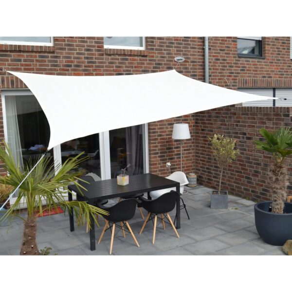 Floracord Vierecksonnensegel HDPE Weiß 250 cm x 300 cm Floracord Vierecksonnensegel HDPE Weiß 250 cm x 300 cm