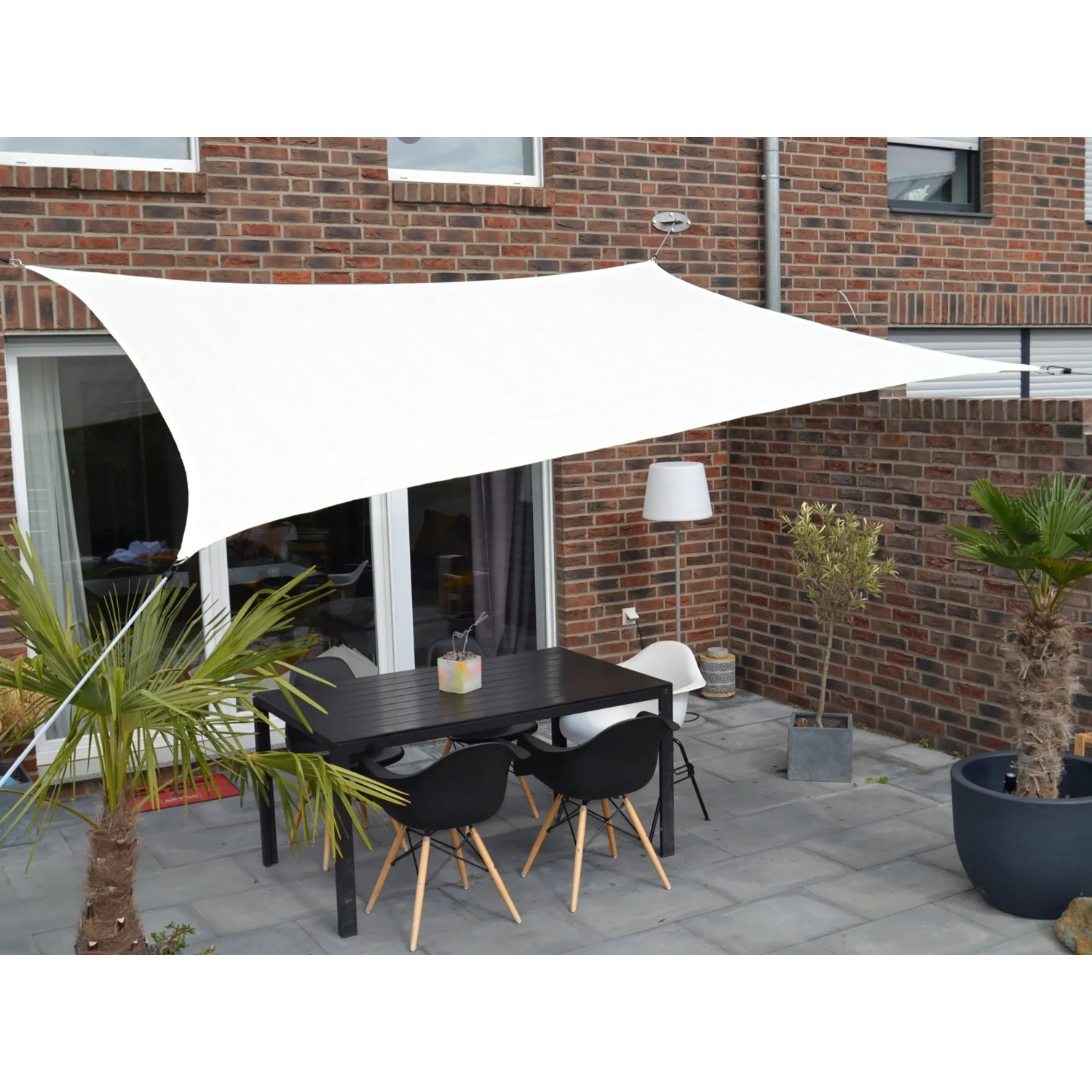 Floracord Vierecksonnensegel HDPE Weiß 250 cm x 300 cm