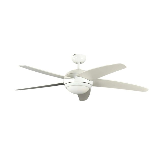 Pepeo Deckenventilator Melton Weiß 132 cm mit Beleuchtung und Fernbedienung