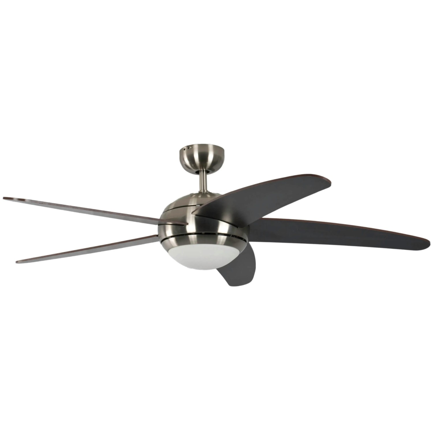 Pepeo Deckenventilator Melton Nickel - Wenge 132 cm mit Beleuchtung und Fernbedienung