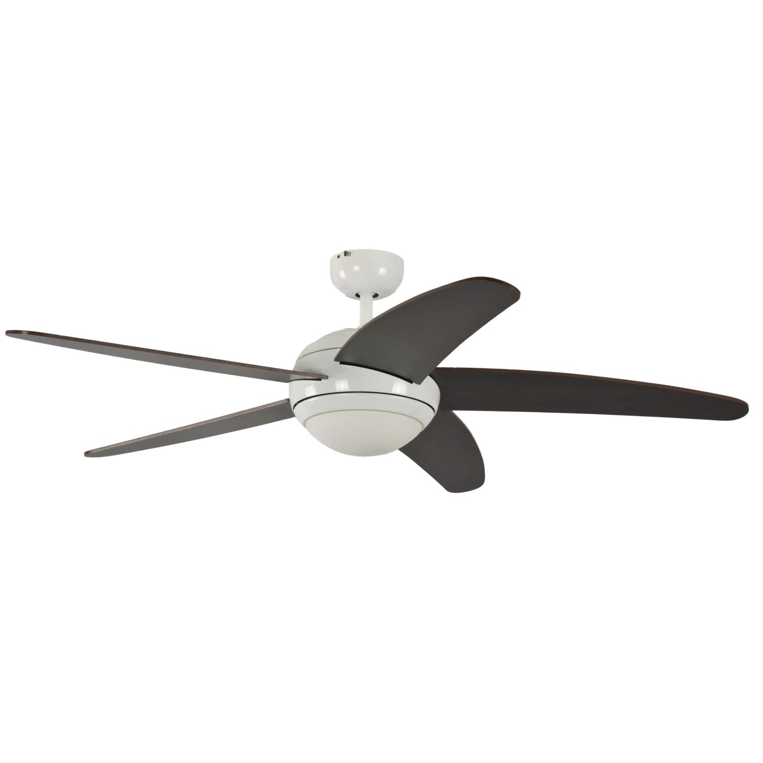 Pepeo Deckenventilator Melton Weiß - Wenge 132 cm mit Beleuchtung und Fernbedienung