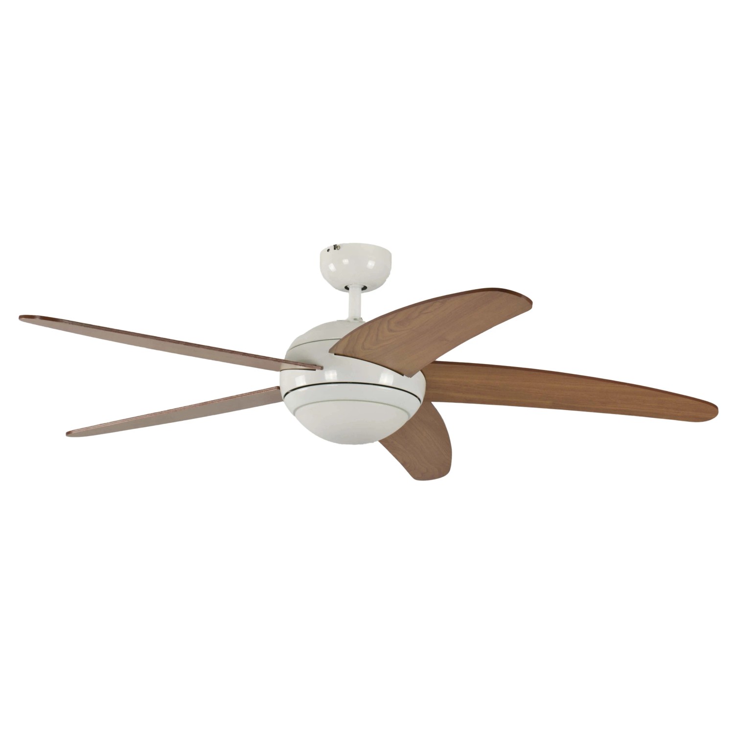 Pepeo Deckenventilator Melton Weiß - Ahorn 132 cm mit Beleuchtung und Fernbedienung