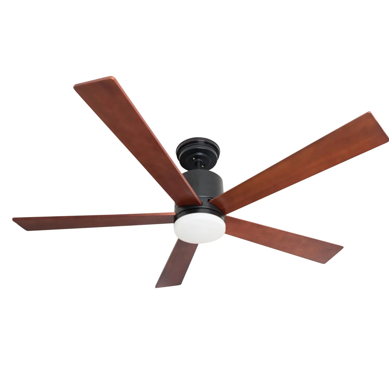 Pepeo Energiespar Deckenventilator mit LED Beleuchtung und Fernbedienung Tibu 132 cm Schwarz