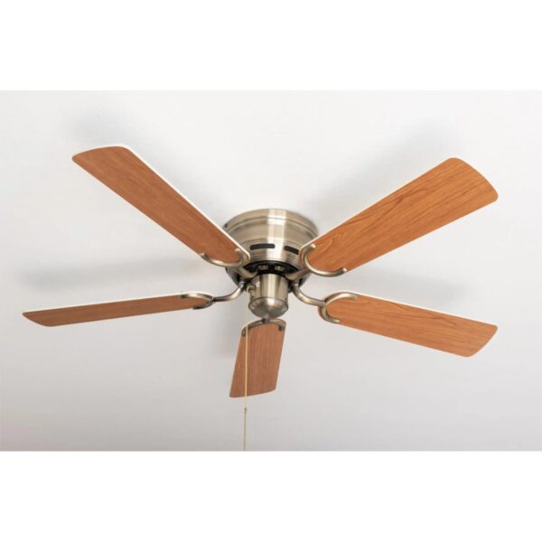 Pepeo Extra flacher Deckenventilator Pepeo Kisa Deluxe Messing Antik Flügel Weiß - Ahorn Pepeo Extra flacher Deckenventilator Pepeo Kisa Deluxe Messing Antik Flügel Weiß - Ahorn