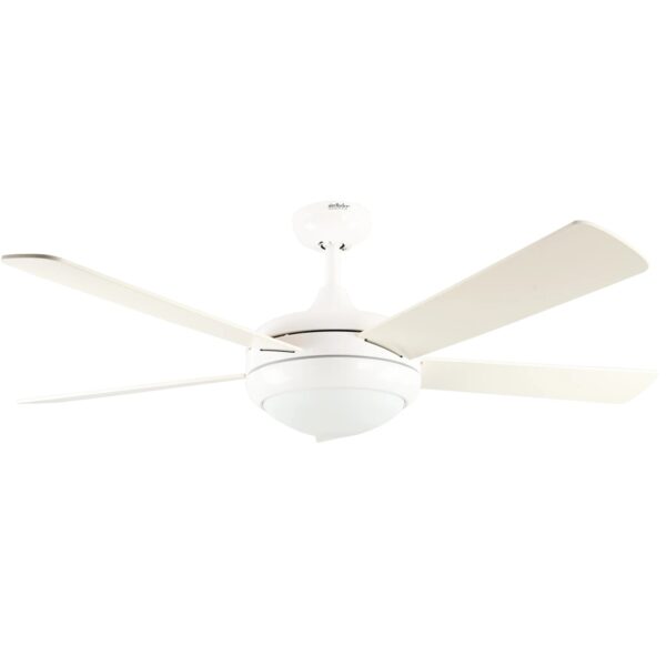 AIRERYDER Deckenventilator Ursa Weiß Flügel Weiß - Pinie mit Beleuchtung und Fernbedienung
