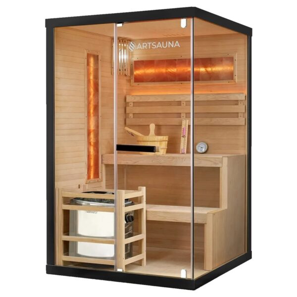 Artsauna Traditionelle Sauna Vantaa 120 x 120 cm mit 3,5 kW Saunaofen