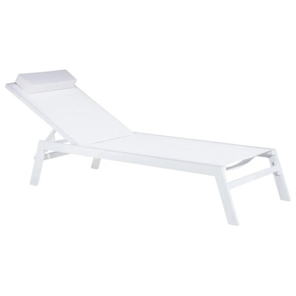 Beliani Gartenliege Weiss 155x66x103 Beliani Gartenliege Weiss 155x66x103