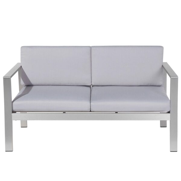 Beliani Gartenbank Grau 70x142x80
