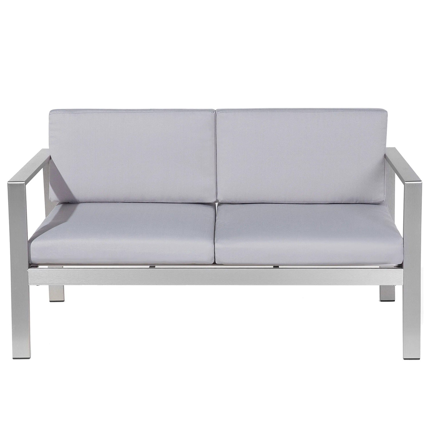 Beliani Gartenbank Grau 70x142x80