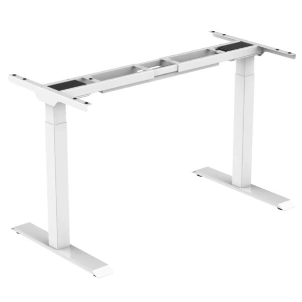 Jet-Line Unterteil für Höhenverstellbaren Schreibtisch Weiß 2 Motoren Ultra Silent 69-118 cm