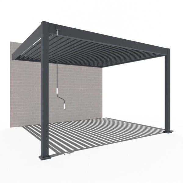 Weide Deluxe Wandpergola Pavilion Aluminium Anthrazit 3 x 4 M Anthrazit