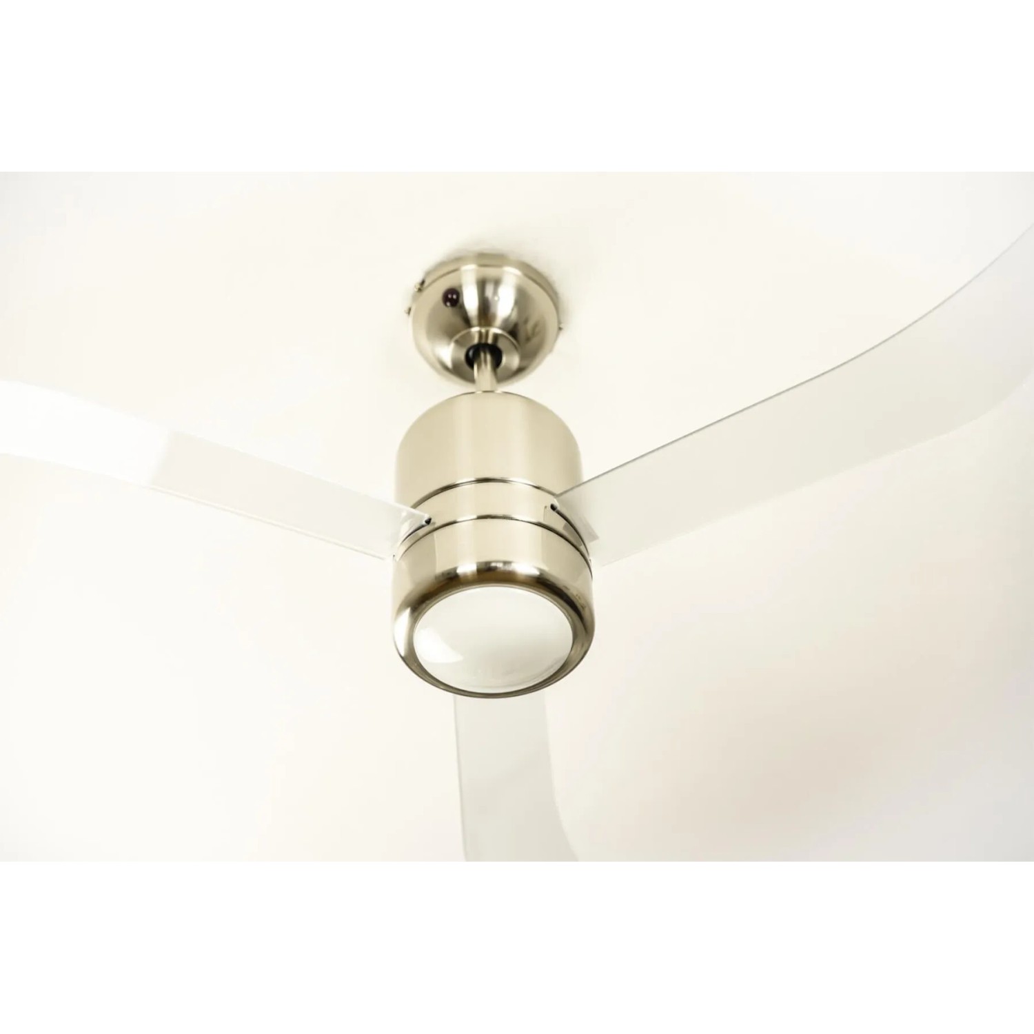 AIRERYDER Deckenventilator Loft Nickel - Transparent 112 cm mit Beleuchtung und Fernbedienung