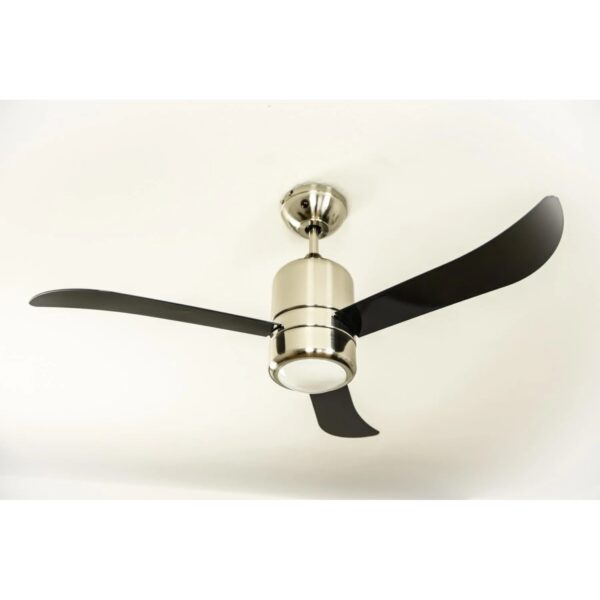 AIRERYDER Deckenventilator Loft Nickel - Schwarz 112 cm mit Beleuchtung und Fernbedienung