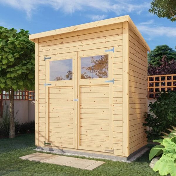 Bertilo Gartenhaus Amrum 3 Natur 180 cm x 238 cm FSC® Bertilo Gartenhaus Amrum 3 Natur 180 cm x 238 cm FSC®