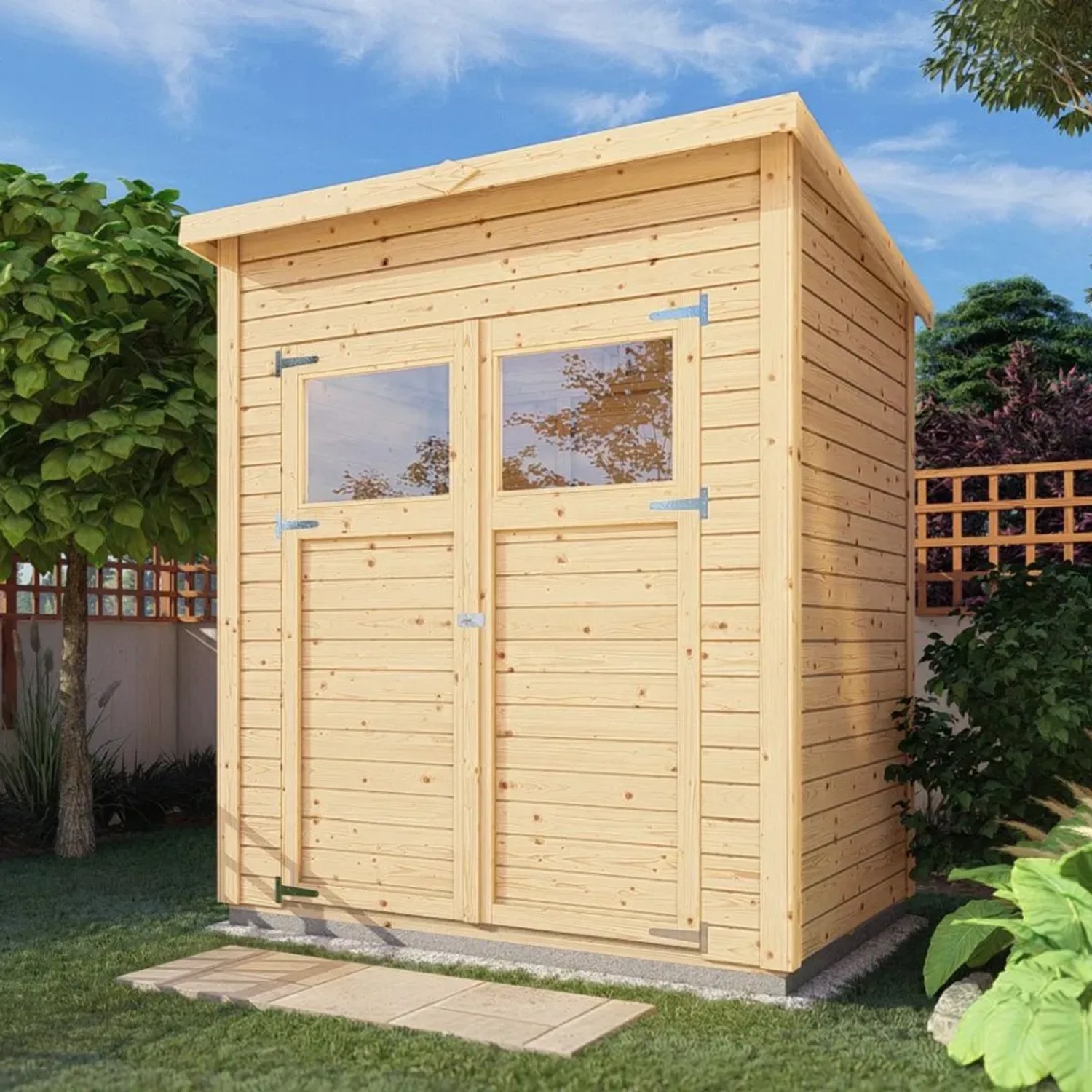 Bertilo Gartenhaus Amrum 3 Natur 180 cm x 238 cm FSC®