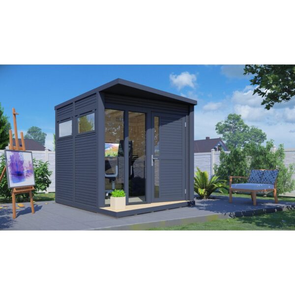 Bertilo Gartenhaus Concept Office 297 cm x 234 cm Anthrazit FSC®